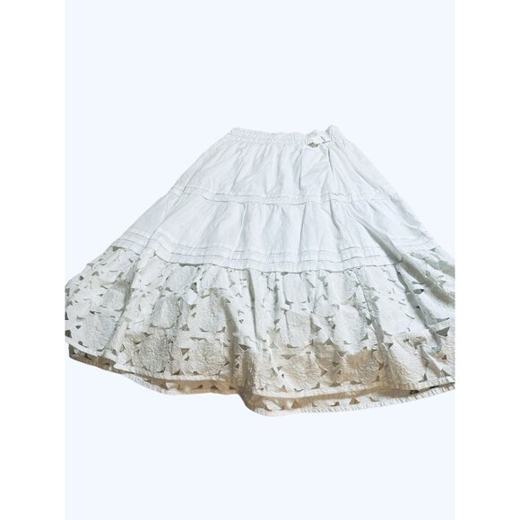 NWT ANTHROPOLOGIE  THE SOMERSET COLLECTION MAXI SKIRT: EYELET-HEM EDITION XL - Picture 3 of 11